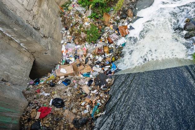 Disposal of biohazard waste that pollutes water bodies