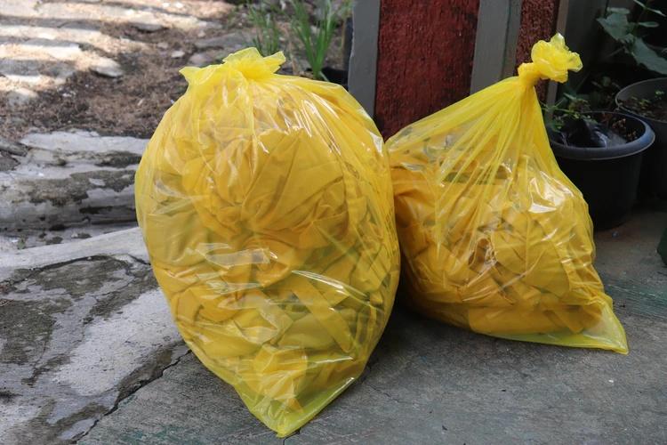 Infectious waste ready for disposal